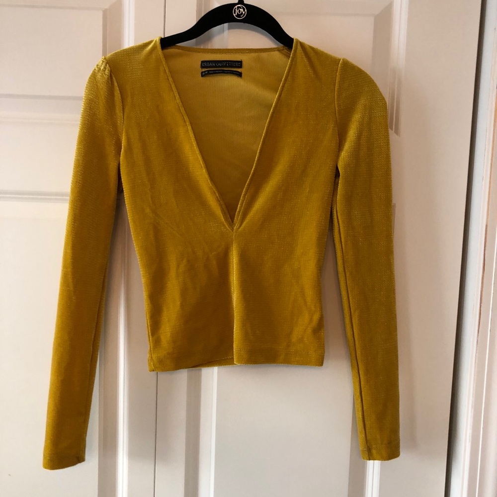 Yellow Urban Outfitters long sleeve top